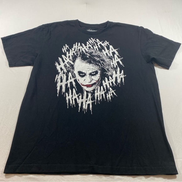 The Dark Night Shirt large graphic the joker Short Sleeve black white shirt - Picture 7 of 7